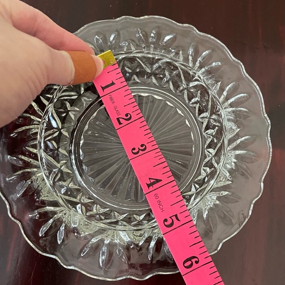 Vintage Anchor Hocking Clear Prescut Glass Round Dome Butter Dish - Picture 9 of 11